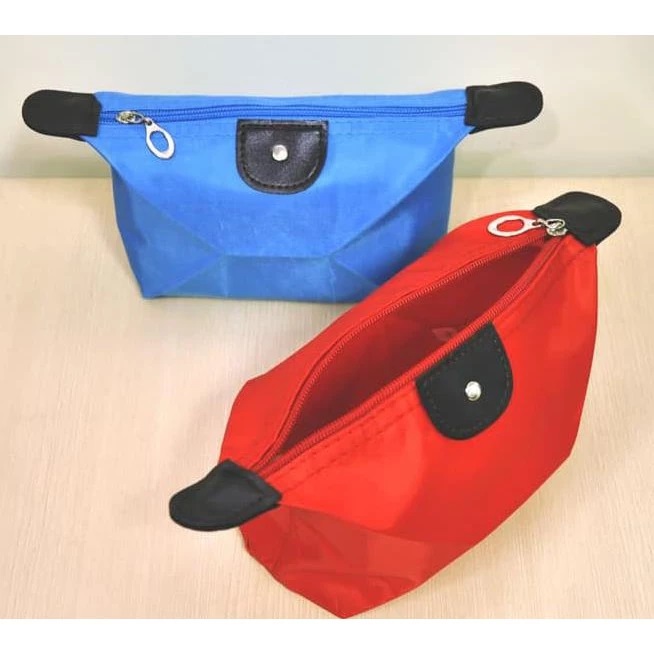 Mini Pouch Make Up Tas Kosmetik Polos Simple Wanita Travel Anti Air — 5