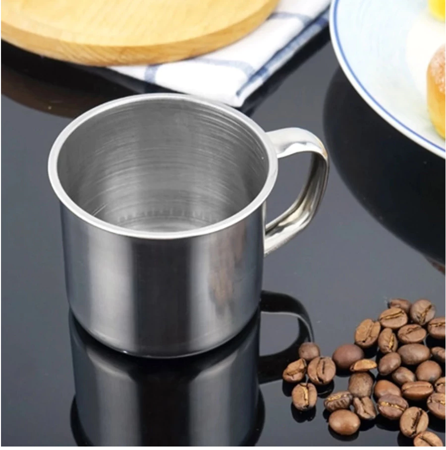 Mug Stainless Mini 7 cm Gelas Klasik Elegan Cangkir Minuman Serbaguna — 5