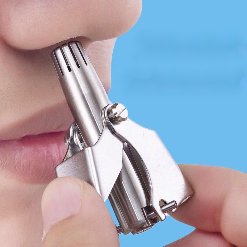Pemangkas Alat Cukur Bulu  Rambut Hidung Otomatis Stainless Steel — 7