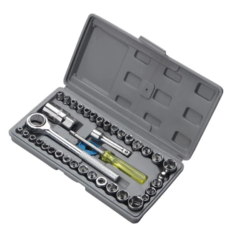 Kunci Socket Soket Pas Set 40pcs Peralatan Bengkel Kemasan Koper — 8