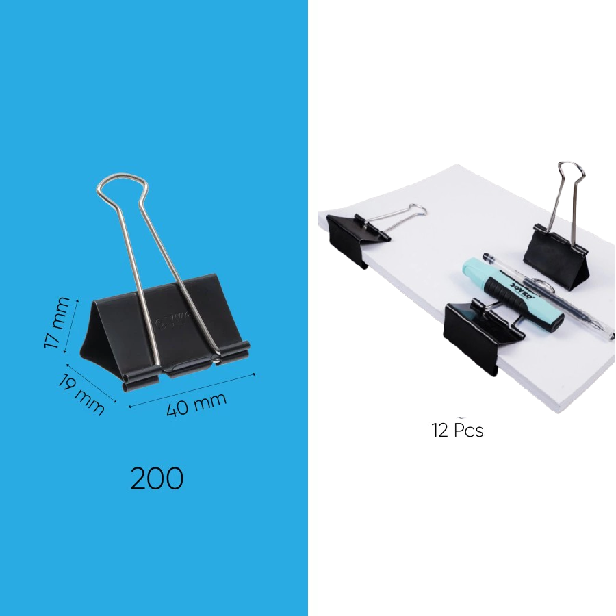 Binder Clip Klip Penjepit Kertas File Berkas Perlengkapan Kantor — 10