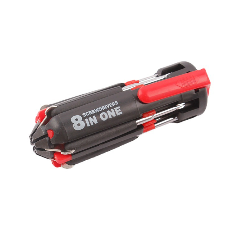 Set Obeng 8 in 1 Multi Screwdriver Tools Senter Multifungsi Lampu — 7