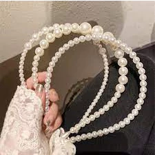 Bando Mutiara Korea Headband Permata Elastis dan Nyaman — 7