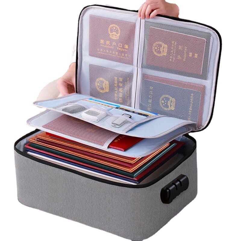 Tas Penyimpanan Dokumen File 3 Layer Anti Air dengan Kunci Password — 5