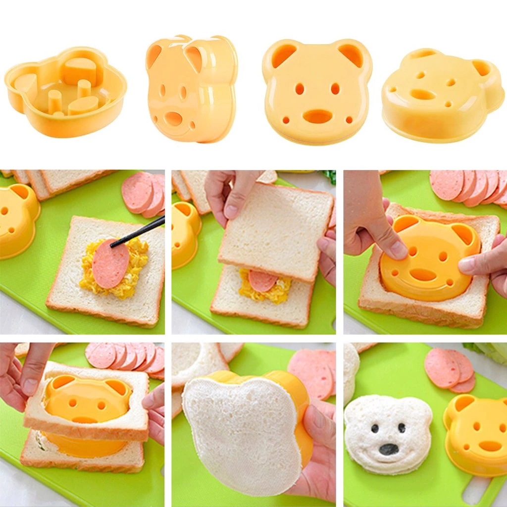 Cetakan Roti Sandwich Bento Rice Bentuk Karakter Food Grade — 6