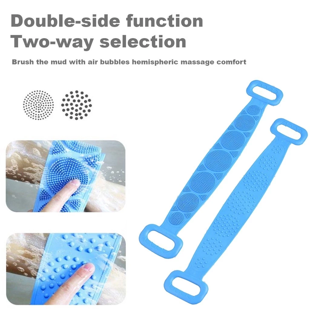 Silicone Scrubber Sikat Punggung Badan Alat Gosok Pembersih Daki Mandi — 9