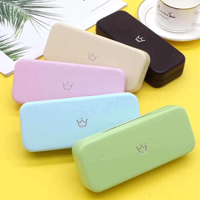 Kotak Tempat Penyimpanan Kacamata Desain Modis Logam Elegan Soft Color — 10