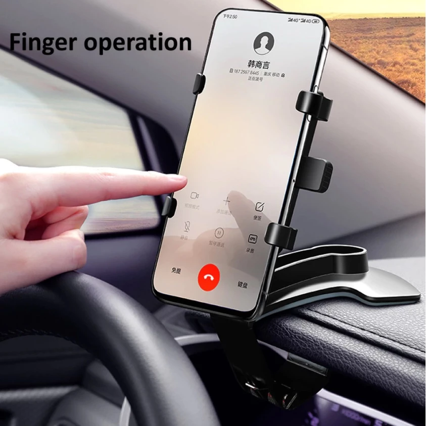 Stand Holder Mobil HP HD35 3-in-1 dengan Jepit Untuk Mobil — 6