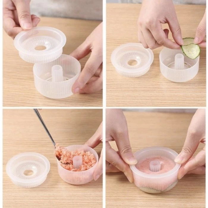 Cetakan Donat Nasi Bulat Dekor Bento Riceball Bentuk Kreatif — 4