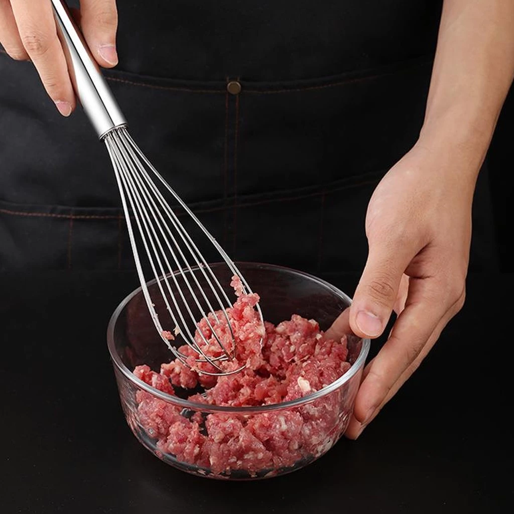 Pengocok Telur Stainless Kocok Adonan Kue Serbaguna Egg Whisk — 4