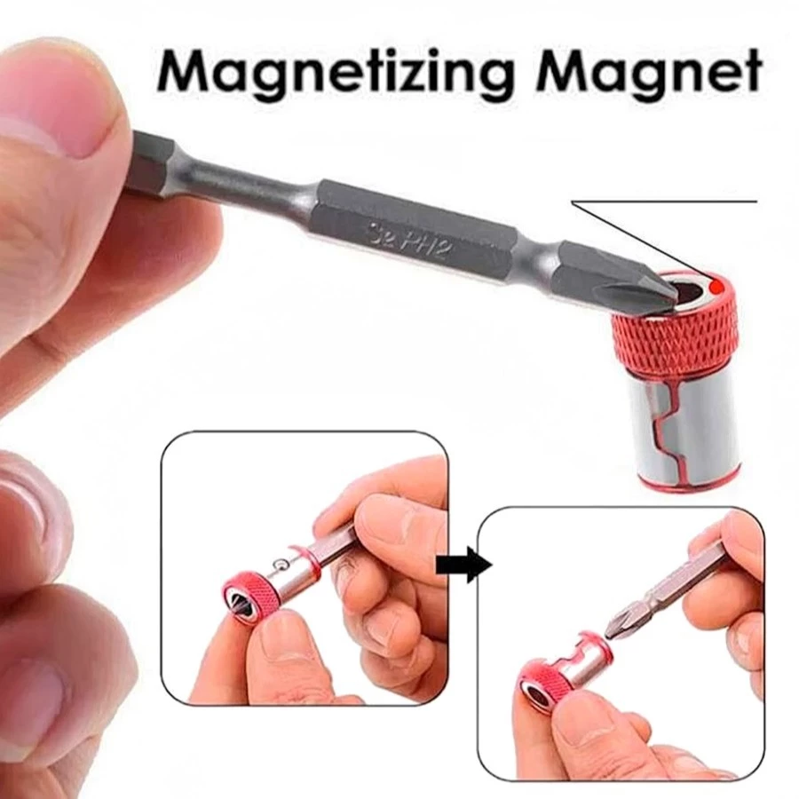 Ring Alat Magnetik Cincin Bit Obeng Elektrik Pasang Lepas Sekrup Baut — 6