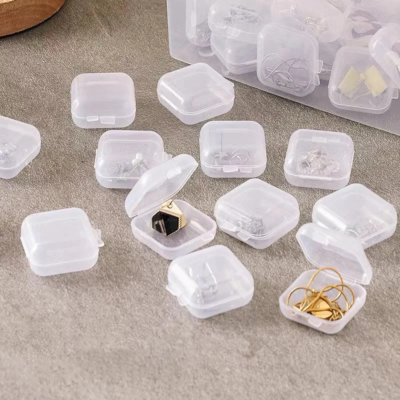 Kotak Tempat Perhiasan Bening Plastik Kecil Mini Box Serbaguna — 7