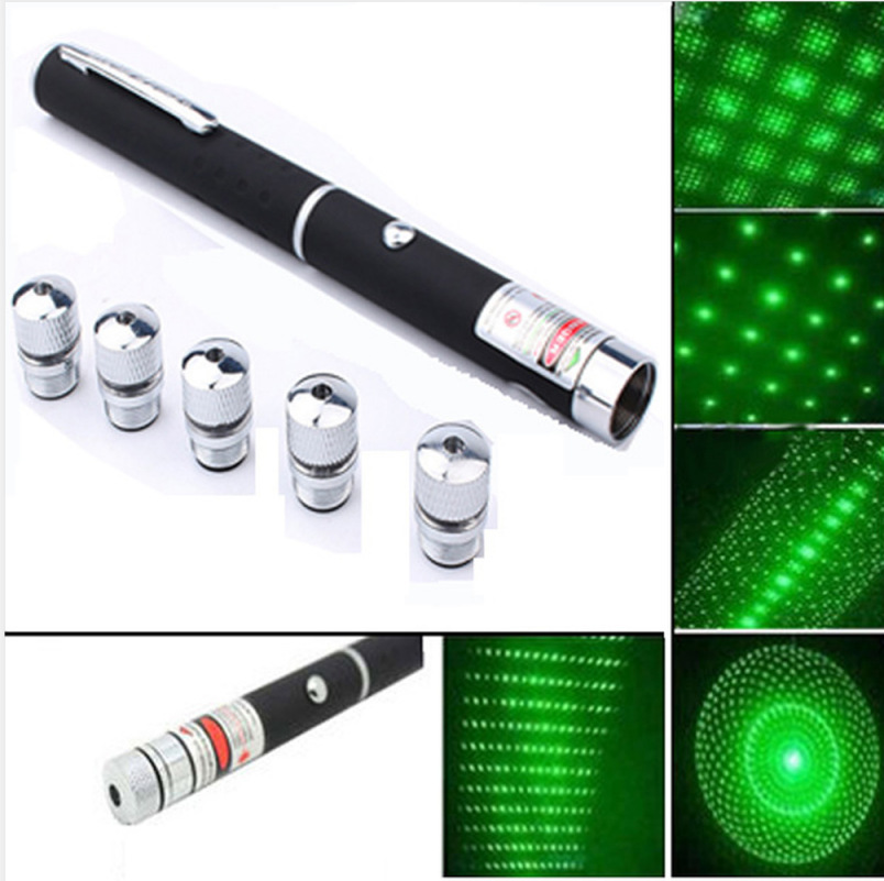 Laser Pointer Hijau 5 Mata Green Laser Pointer Multifungsi — 2
