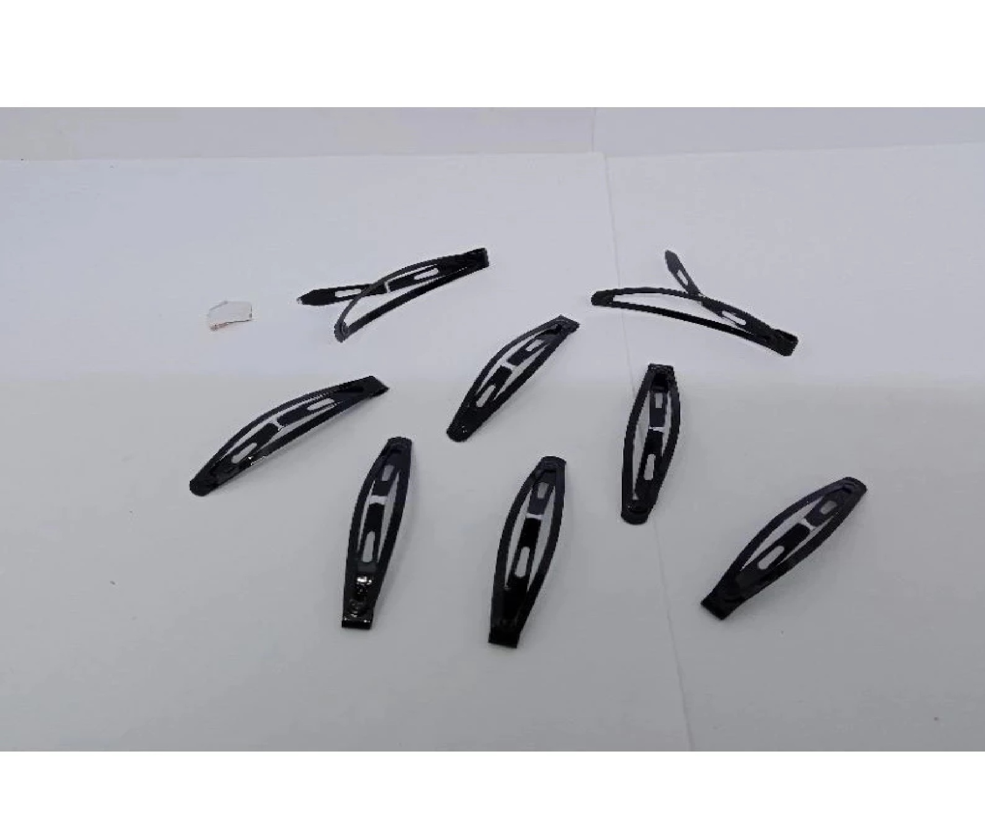 Jepitan Rambut Hitam Polos Hairclip Korean Fashion Snap Clips — 7