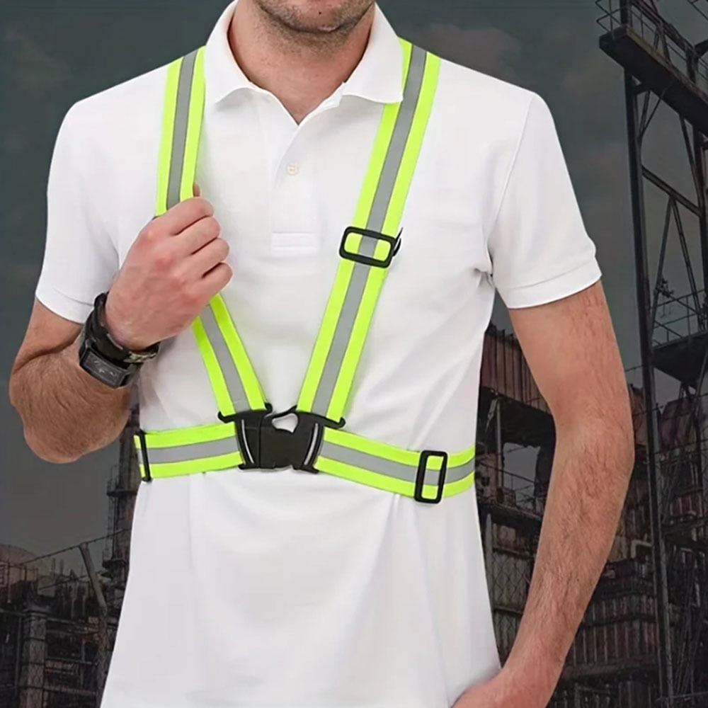 Rompi Safety Proyek Karet Elastis Guard Reflective Belt V — 2