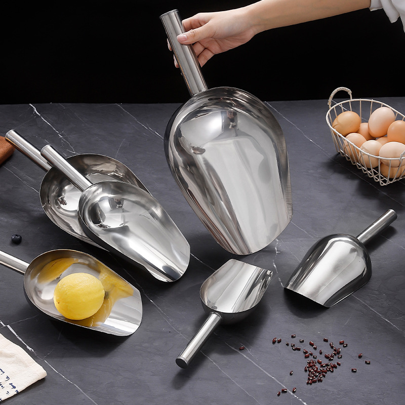 Sendok Sekop Scoop Stainless Steel Es Batu Beras Gula Makanan kering — 7