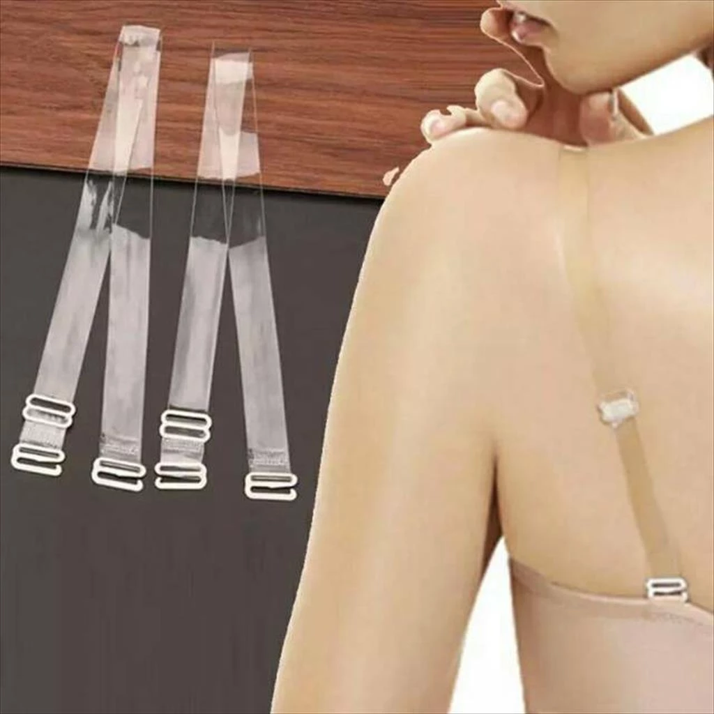 Tali Bra Lentur Elastis Bening dengan Pengatur Panjang Pendek — 7