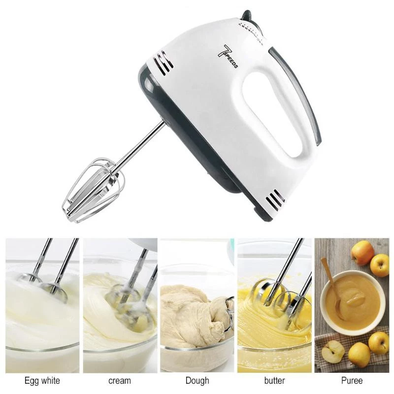Hand Mixer Elektrik Pengaduk Adonan Kue 7 Speed 4pcs Alat Pengocok — 7