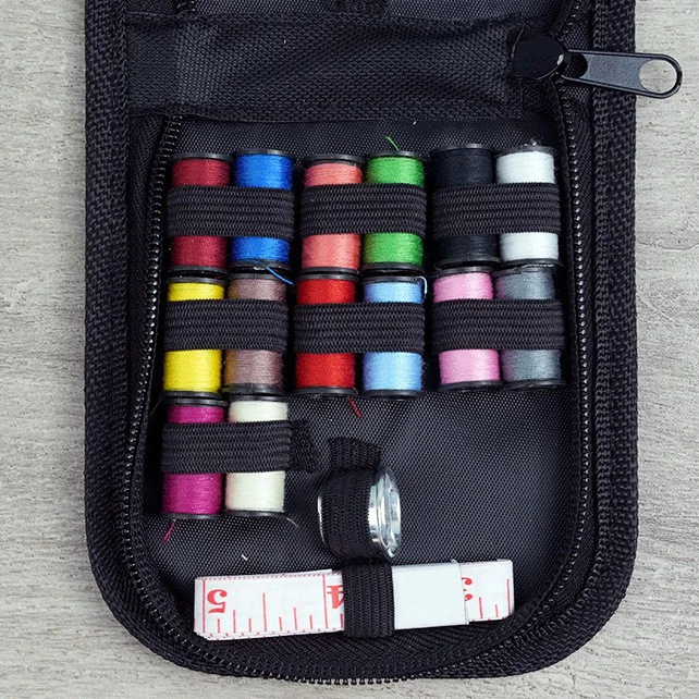 Set Alat Jahit 10 PCS Kotak Dompet Pouch Travel Sewing Box Portable — 6