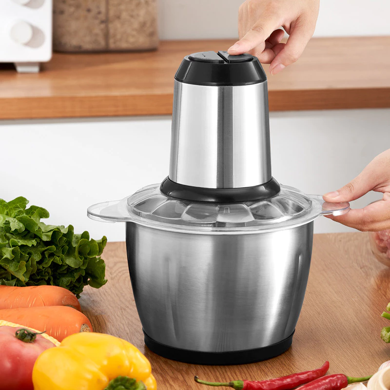 Chopper Daging Sayuran Buah 2in1 Blender Serbaguna 4 Mata Pisau — 3