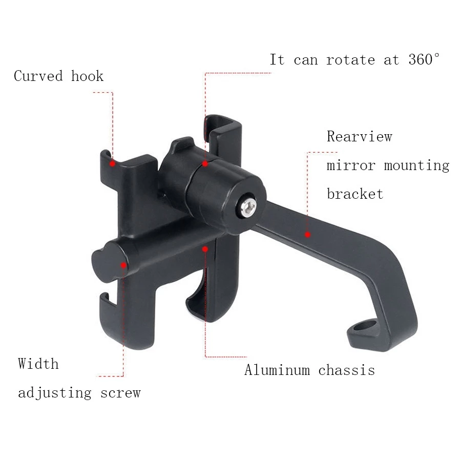 Penjepit Holder Ponsel Universal untuk Sepeda Motor — 8