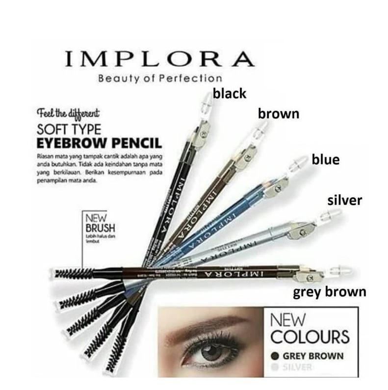 Pensil Alis Eyebrow Pencil Lengkap dengan Serutan dan Sisir lembut — 2