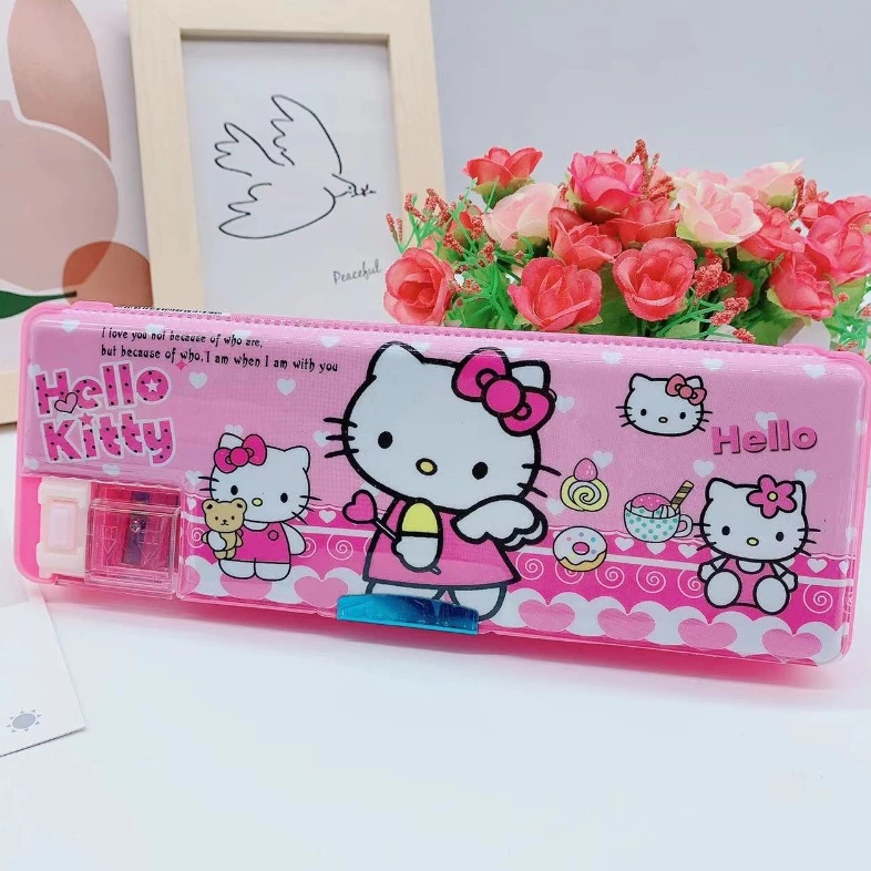 Kotak Pensil 2 Sekat Magnet Anak Sekolah TK SD Karakter Lucu Sanrio — 10