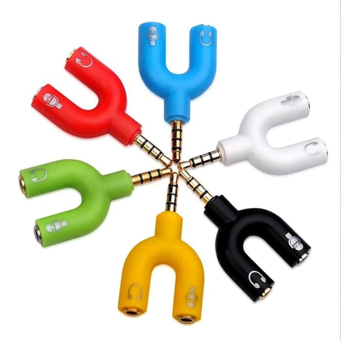 Splitter Audio Jack Splitter Jack 3.5 To Dual Female U Shape 2in1 — 4