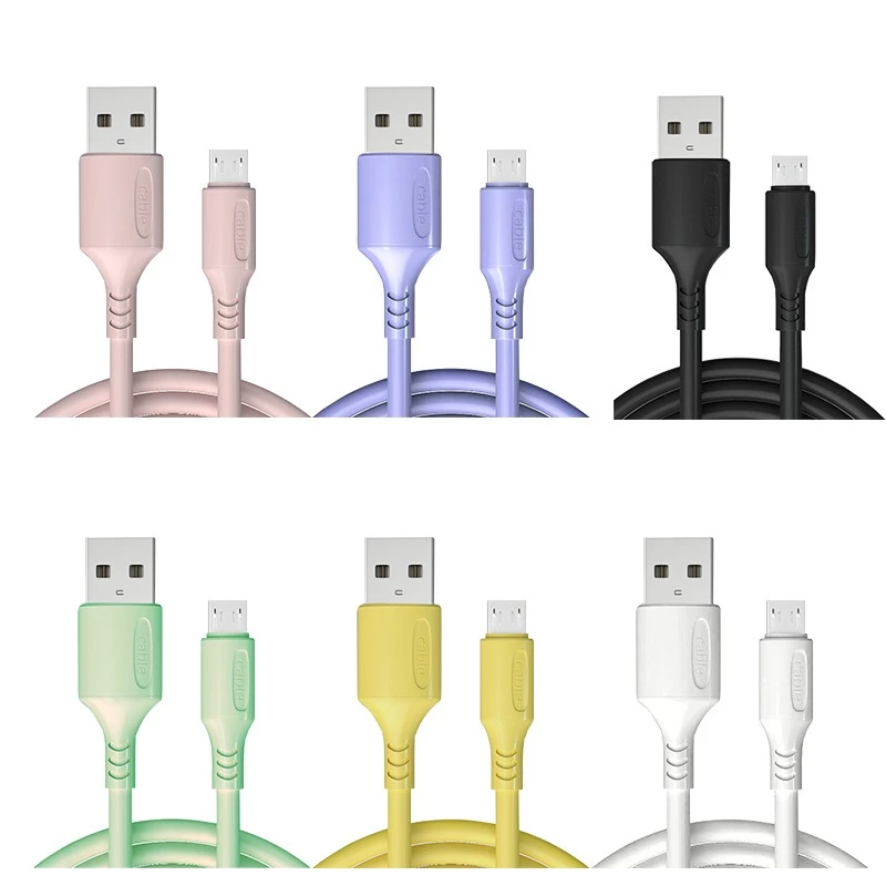Kabel Data Charger Macaron Efisien Micro USB & Type C Fast Charging — 9