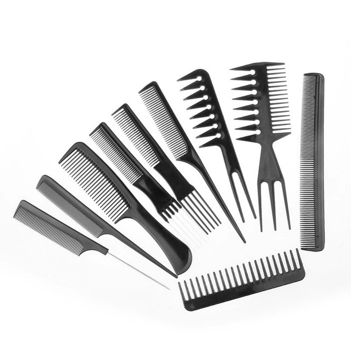 Sisir Rambut Salon Set Pencukur Manusia Hewan Anjing Kucing 10 Pcs — 3