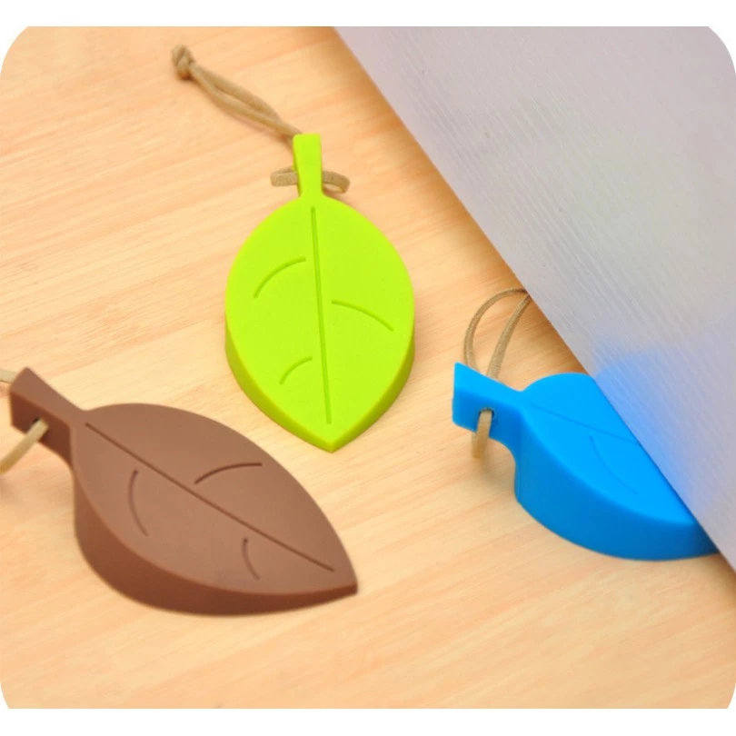 Alat Penahan Pengganjal Ganjal Pintu Door Stopper Bentuk Daun 10x5cm — 4