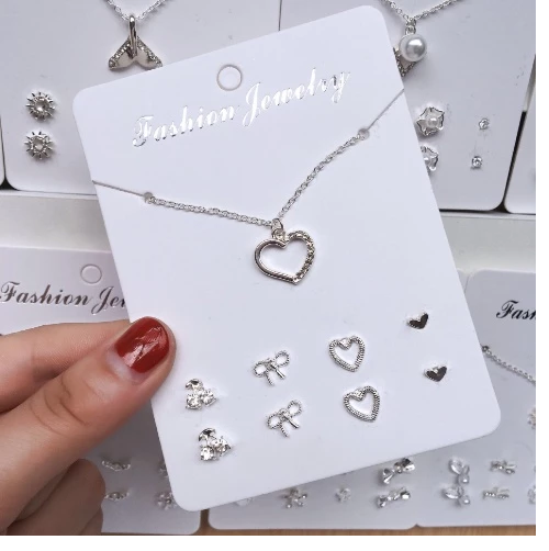 Kalung Anting Set Aksesoris Fashion Wanita Korea Cantik Kekinian — 9