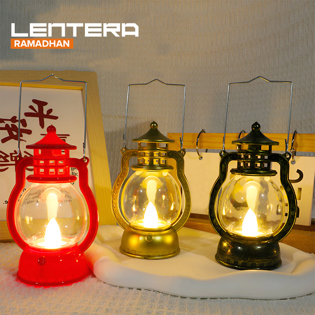 Lampu Lentera Minyak Vintage Souvenir Ramadhan Dekorasi Minimalis LED — 2