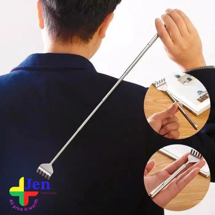 Alat Penggaruk Punggung Stainless Tongkat Panjang Bentuk Tangan — 6
