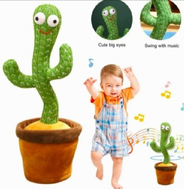 Mainan Boneka Kaktus Goyang Joget Lampu Hadiah Ulang Tahun Anak — 6