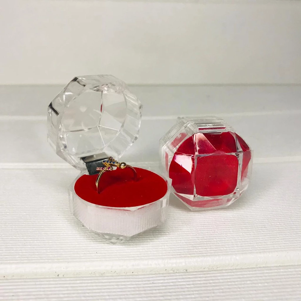 Tempat Cincin Mika Kristal Elegan Wadah Perhiasan Acrylic Unik — 8