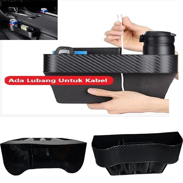 Organizer Rak Botol Jepit Jok Mobil Console Front Seat Car Box — 6