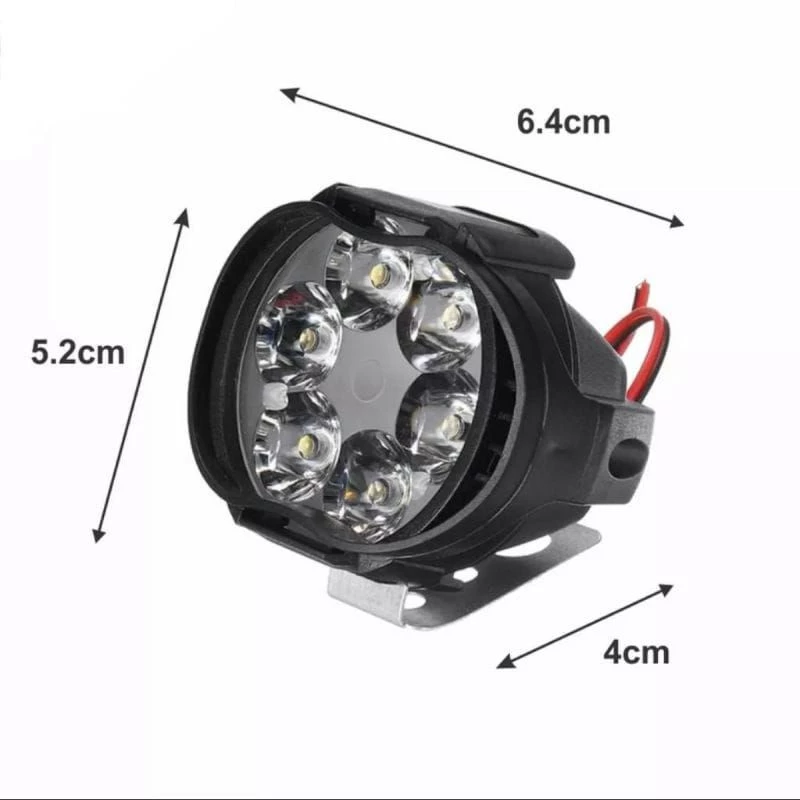 Lampu Tembak Sorot Spion Motor LED Spotlight Bulat Waterproof — 5