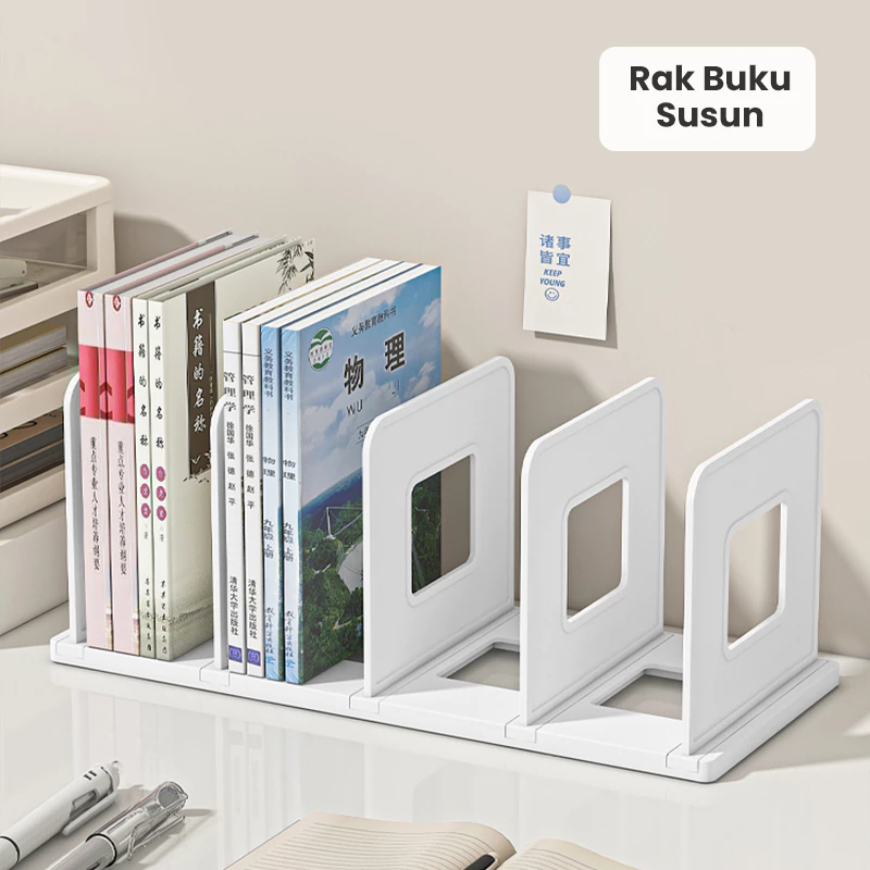 Rak Buku Penyanggah Meja Multifungsi Organizer File dan Penyimpanan — 3