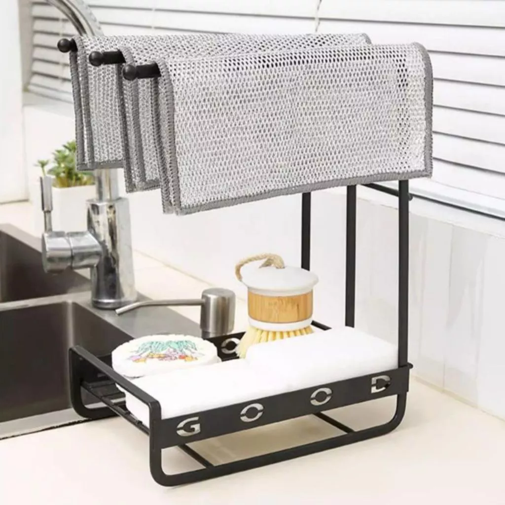 Kain Lap Dapur Kawat Cuci Pring Bersihkan Noda Dapur Mudah Cepat — 4