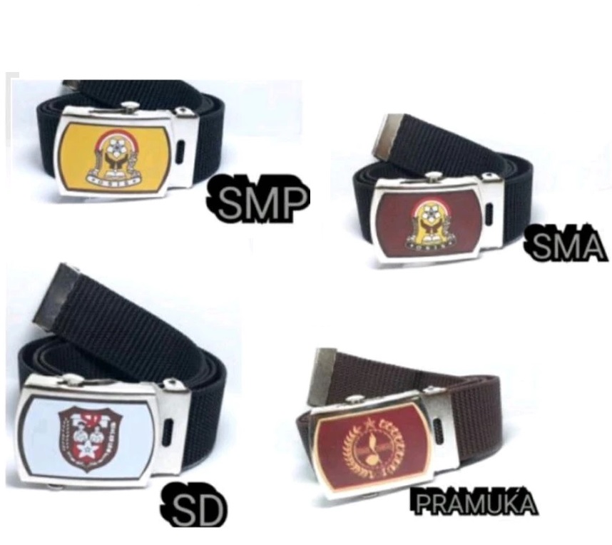 Gesper Sabuk Ikat Pinggang Anak Sekolah SD, SMP, SMA, Pramuka Nylon — 9