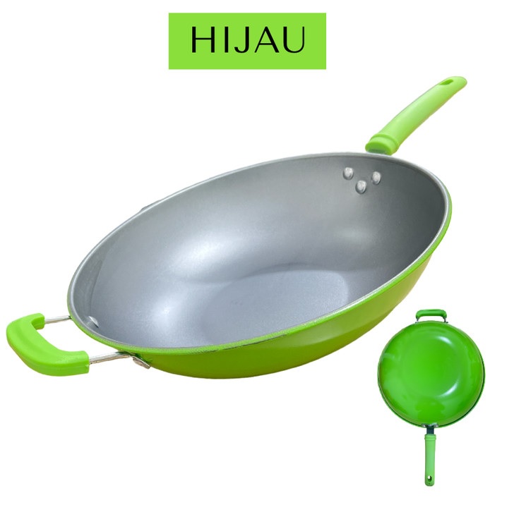 Wajan Gagang Kuping Jumbo 34cm Anti Lengket Enamel Tanpa Minyak — 4