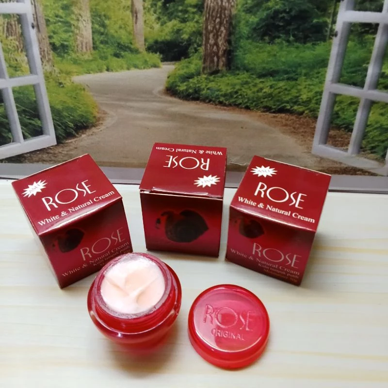 Cream Wajah Rose Putih Alami Natural Pelembab dengan tabir Surya — 7