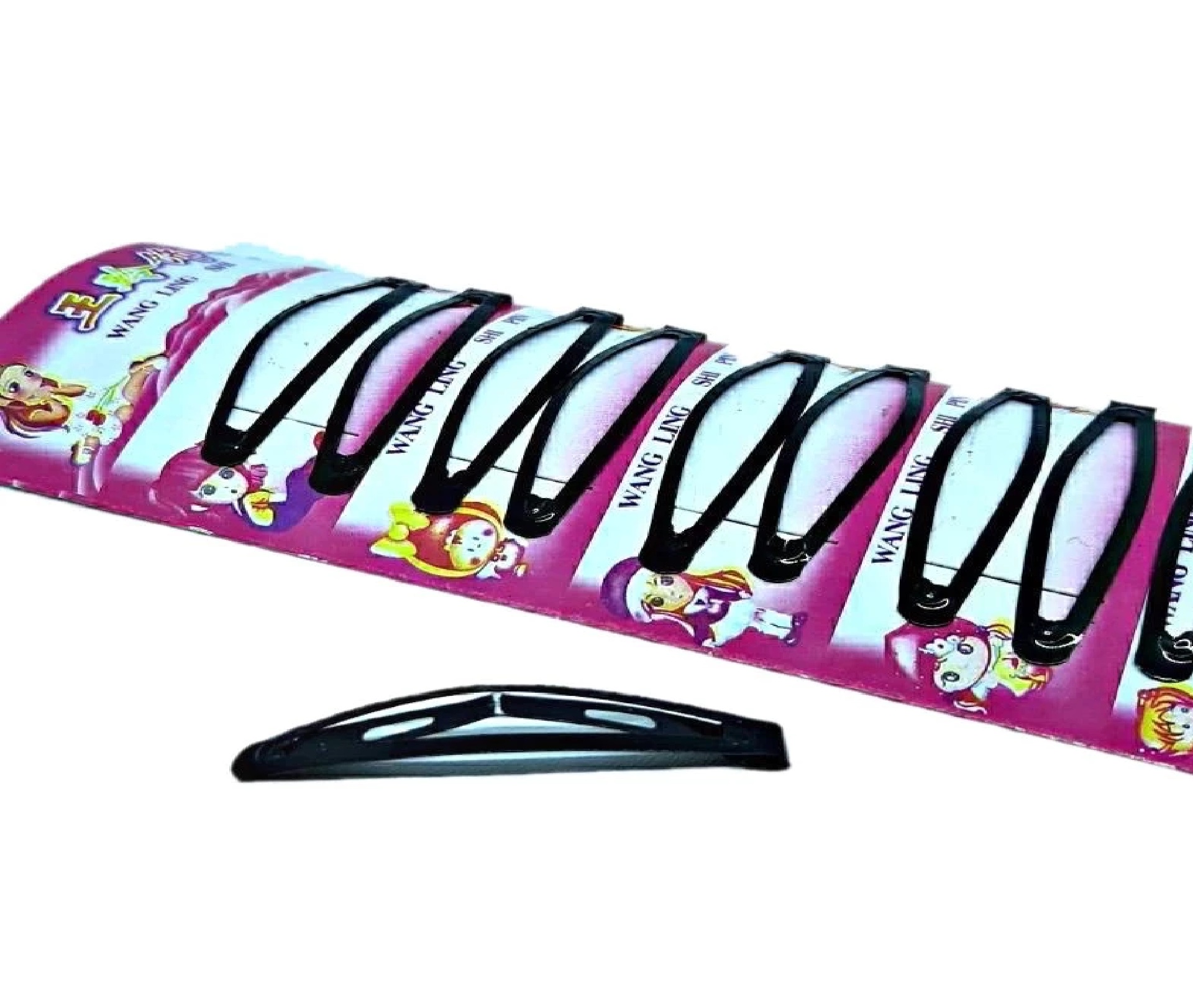 Jepitan Rambut Hitam Polos Hairclip Korean Fashion Snap Clips — 8