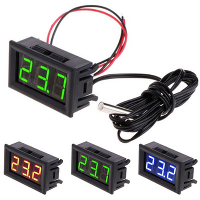 Voltmeter Digital 2 Kabel LED Terang Ukuran Kompak Praktis — 2