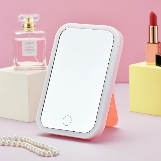Cermin Make up LED Touch Screen Portable Aesthetic 3 Tingkat Kecerahan — 8