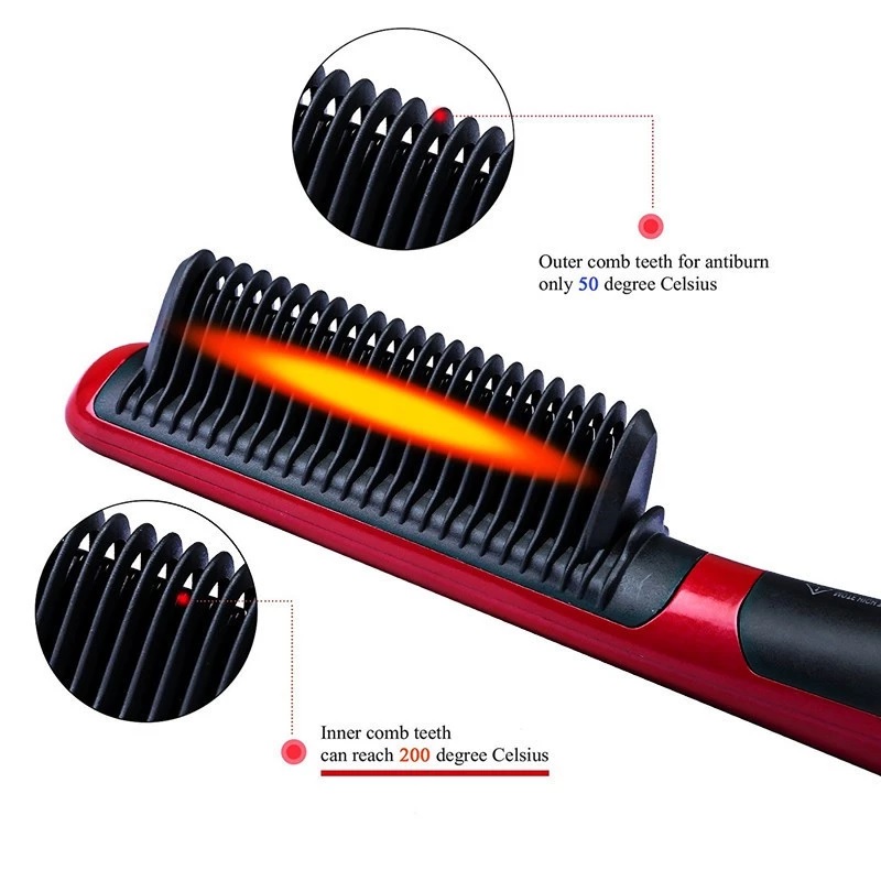 Catok Sisir Pelurus Rambut Hair Straightener Curler 2 in 1 Model SN-901 — 2