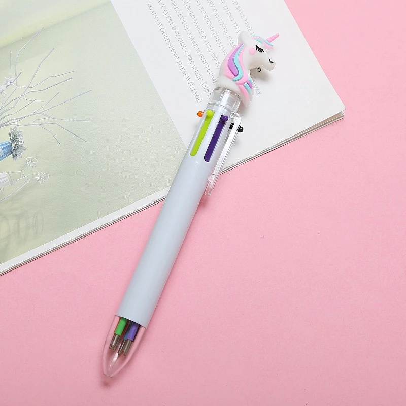 Pulpen Pena Mekanik Unicorn Karakter Multicolor 6 Warna