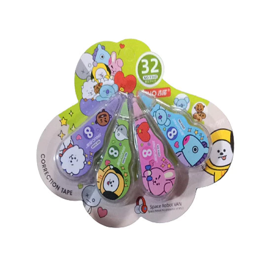 Penghapus Pulpen Roll Correction Tape Karakter Kartun Lucu Isi 4 — 7