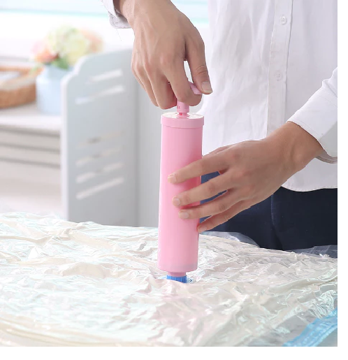 Plastik Pompa Vacum Bag Kantong Pakaian Travel Transparan Anti Air — 6